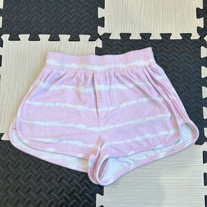 Zara Pink & White Terry Towel Shorts size medium
